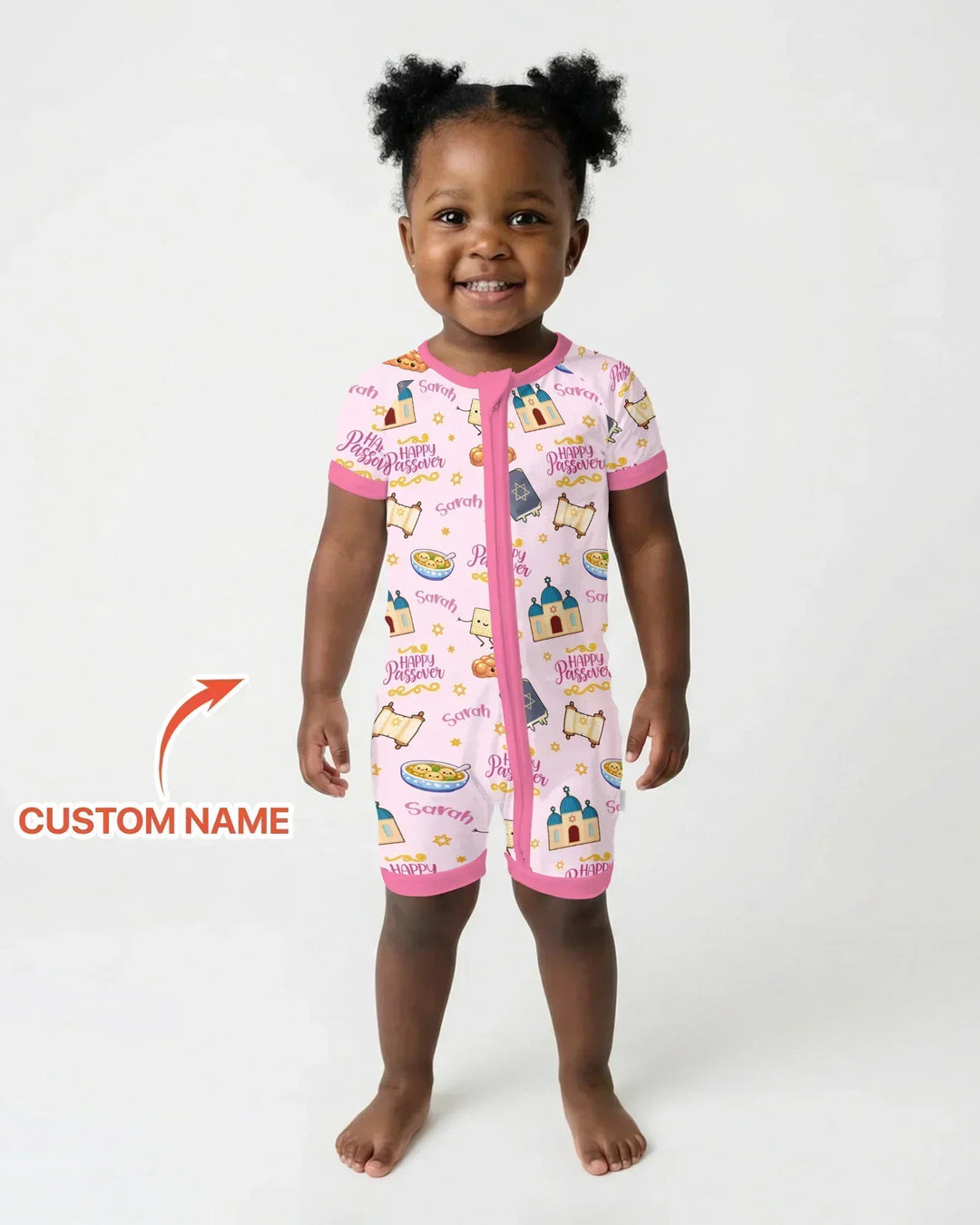 Custom name "Pesach Sameach" Bamboo Shorty Zippy
