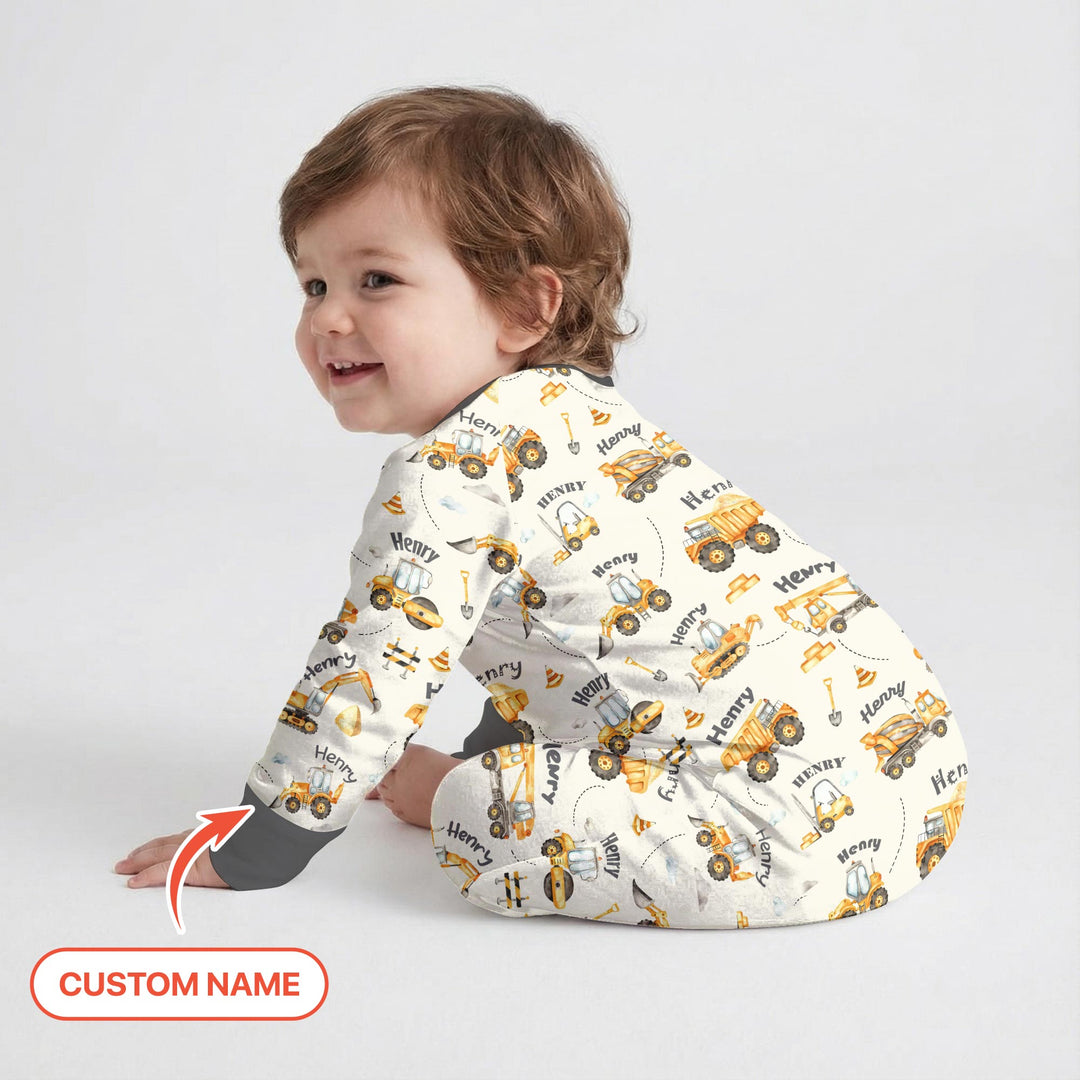 Constructions Machines Custom Name Convertible Zippy