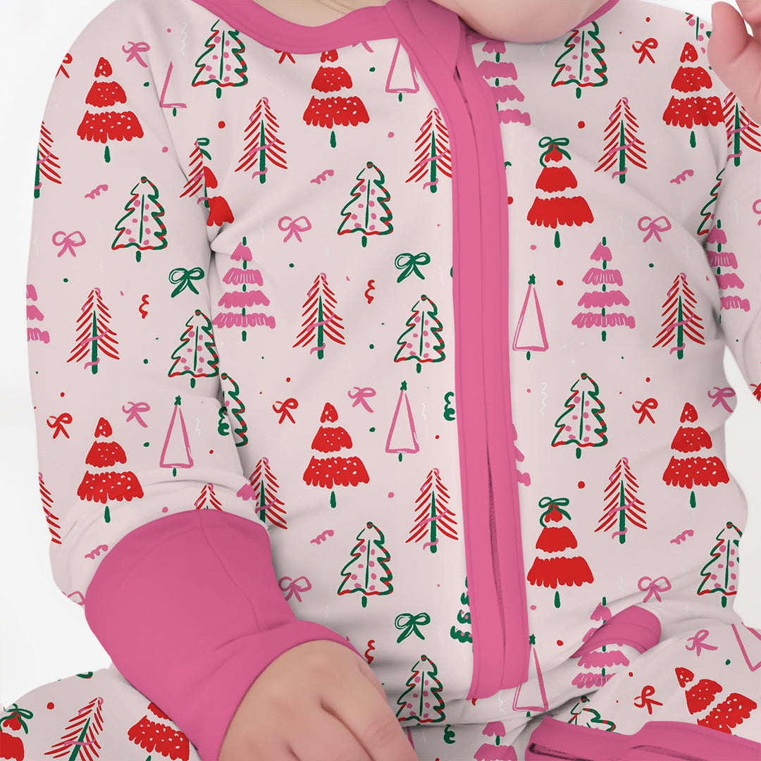 Pink Christmas Tree Farm Convertible Zippy
