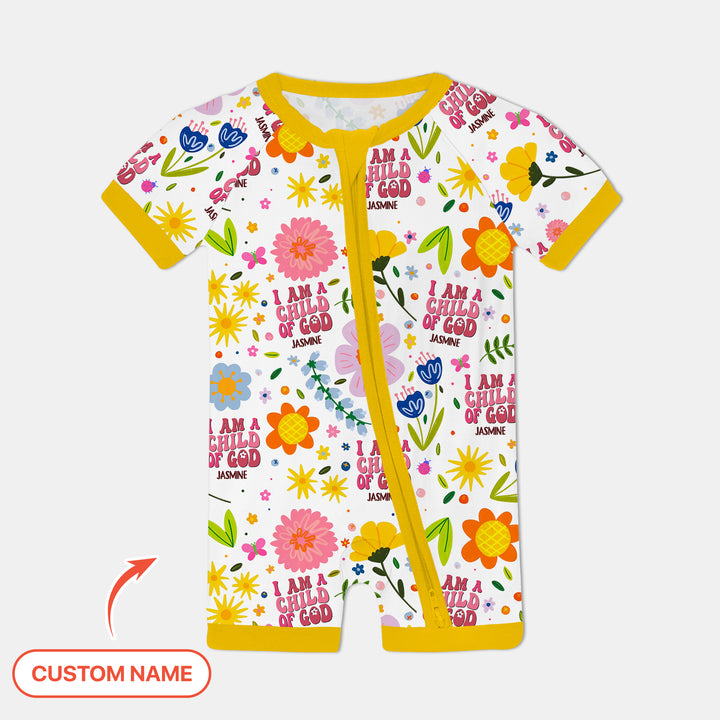 I Am A Child Of God Custom Name Girl Shorty Zippy