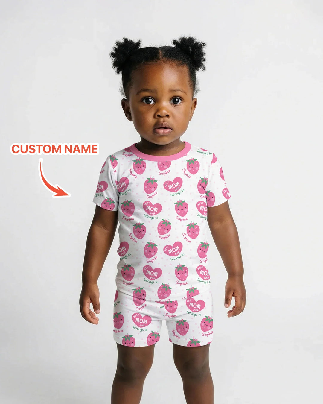Custom Name Best Mom Ever Belongs to Bamboo Two Piece Short Sleeve Shorts Pajama Set
