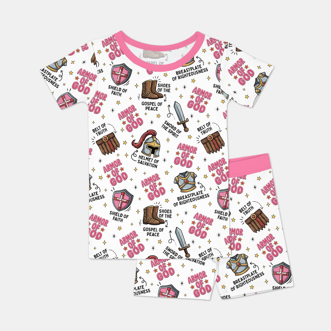 Armor of God Two Piece Short Sleeve Shorts Pajama Set