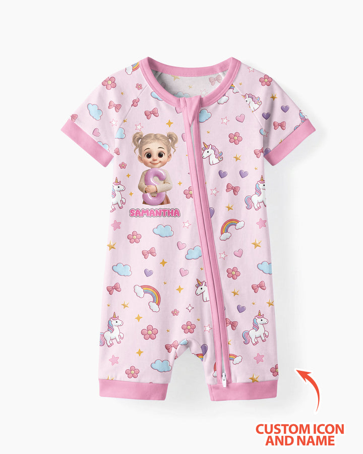 Little Star Initial Bamboo Shorty Zippy