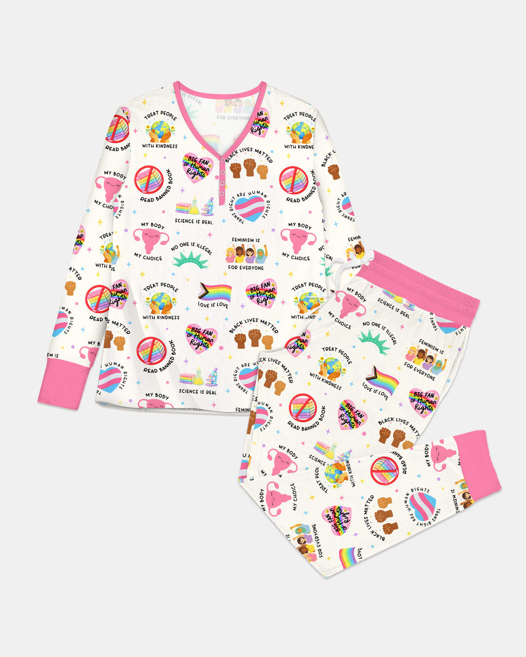 Big Fan Of Human Rights Family Matching Women Pajama Set