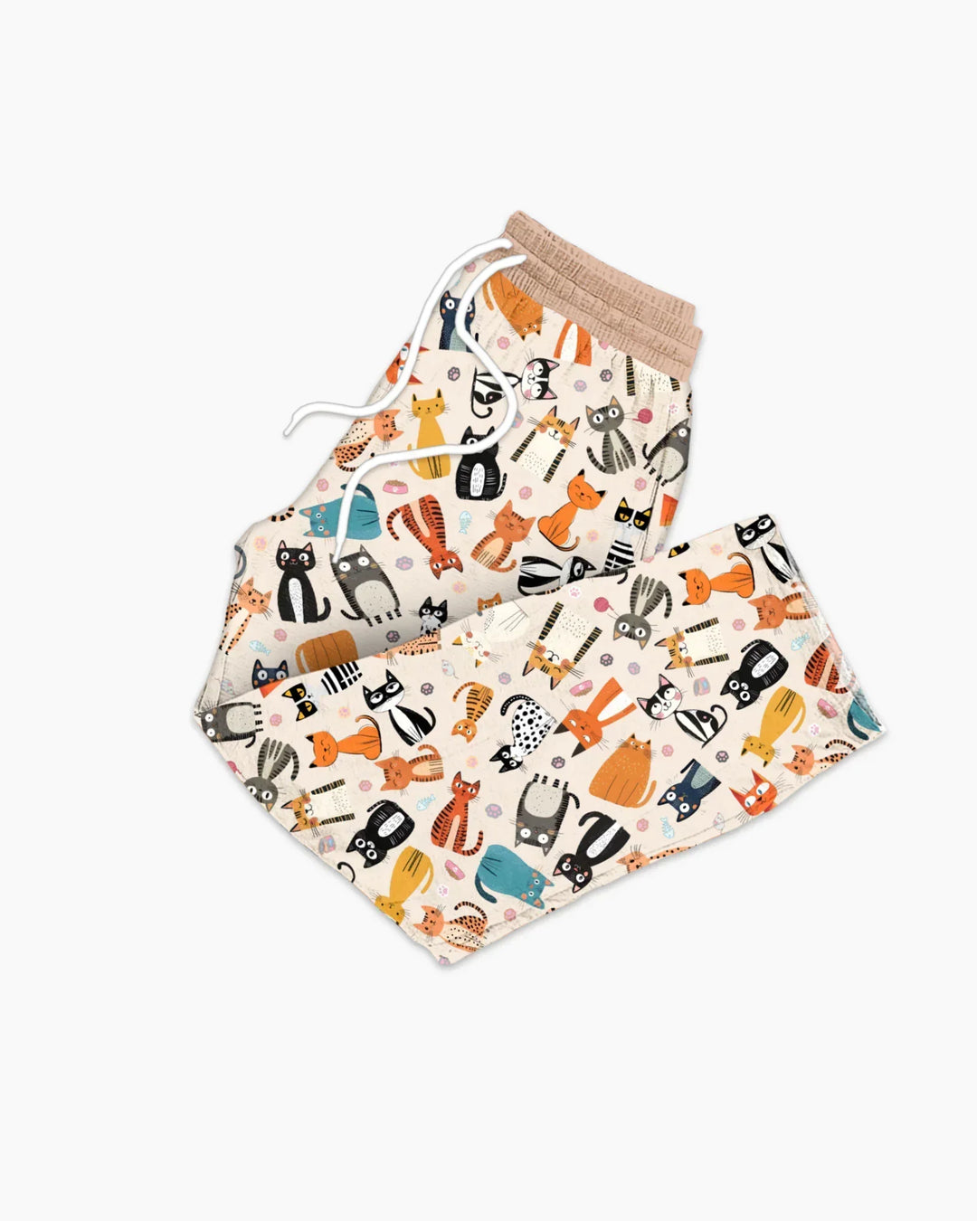 Pijama familiar de bambú para hombre a juego de la familia de gatos Goofy Mischief