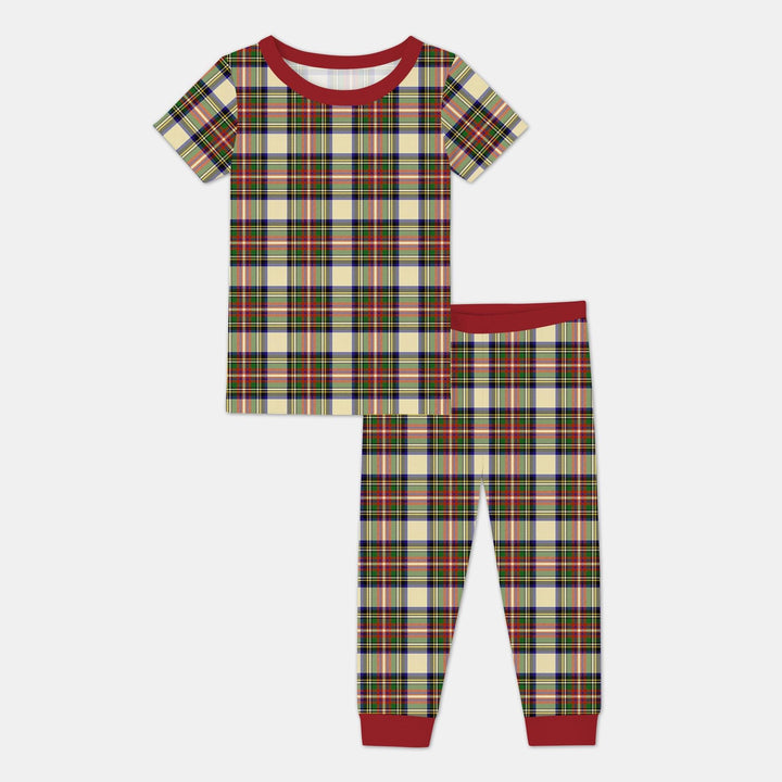 Cozy Evergreen Plaid Two Piece Short Sleeve Pajama Set