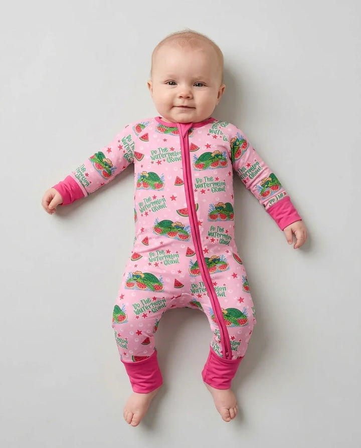 Watermelon Turtle Family Matching Bamboo Convertible Zippy
