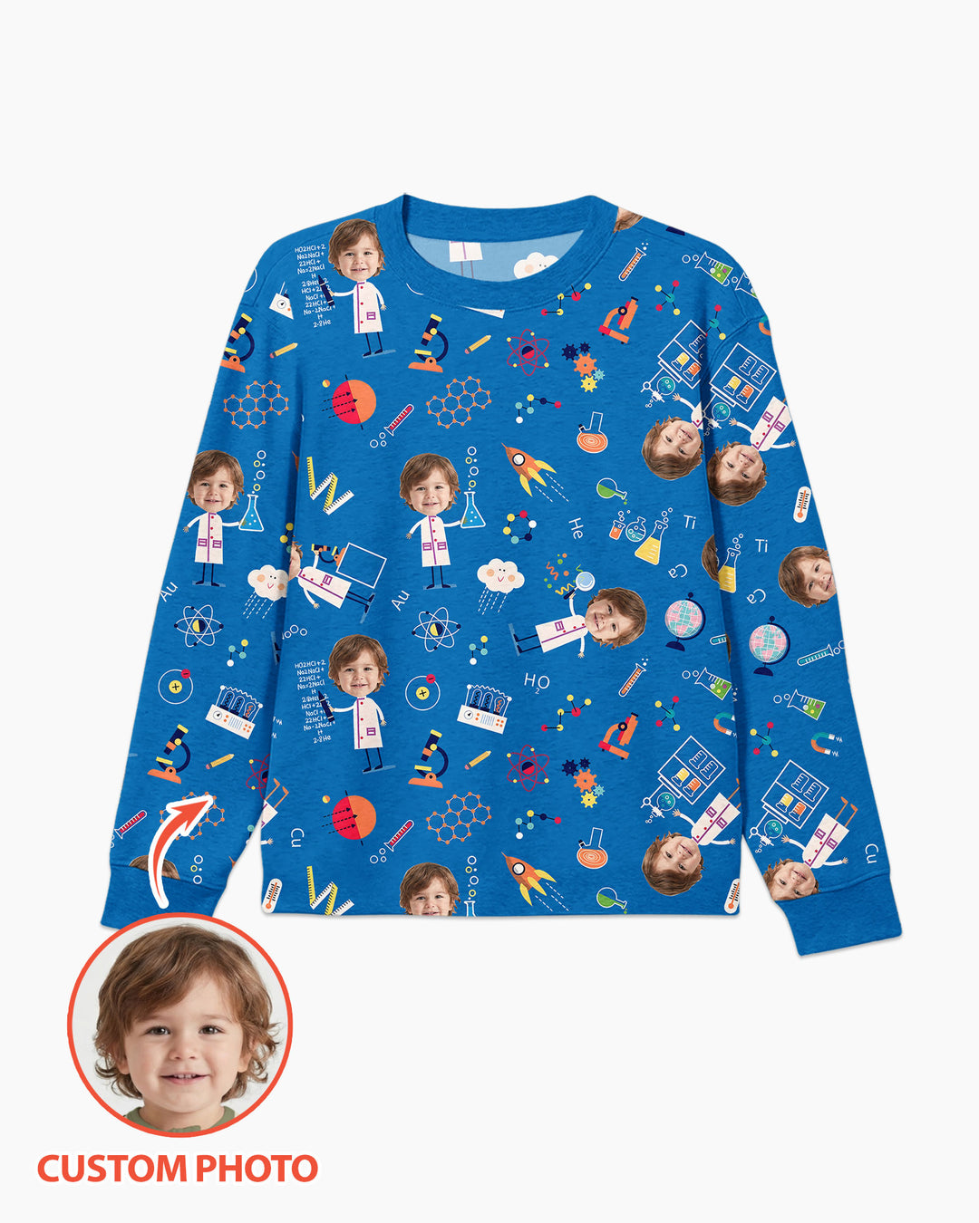 Custom Image Chemical Laboratory Bamboo Men's Pajama Set