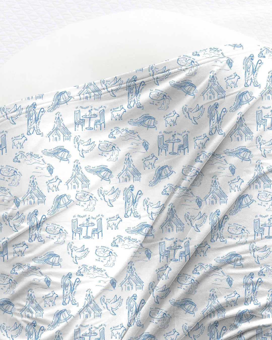 Psalm 23 Sketch Swaddle blanket