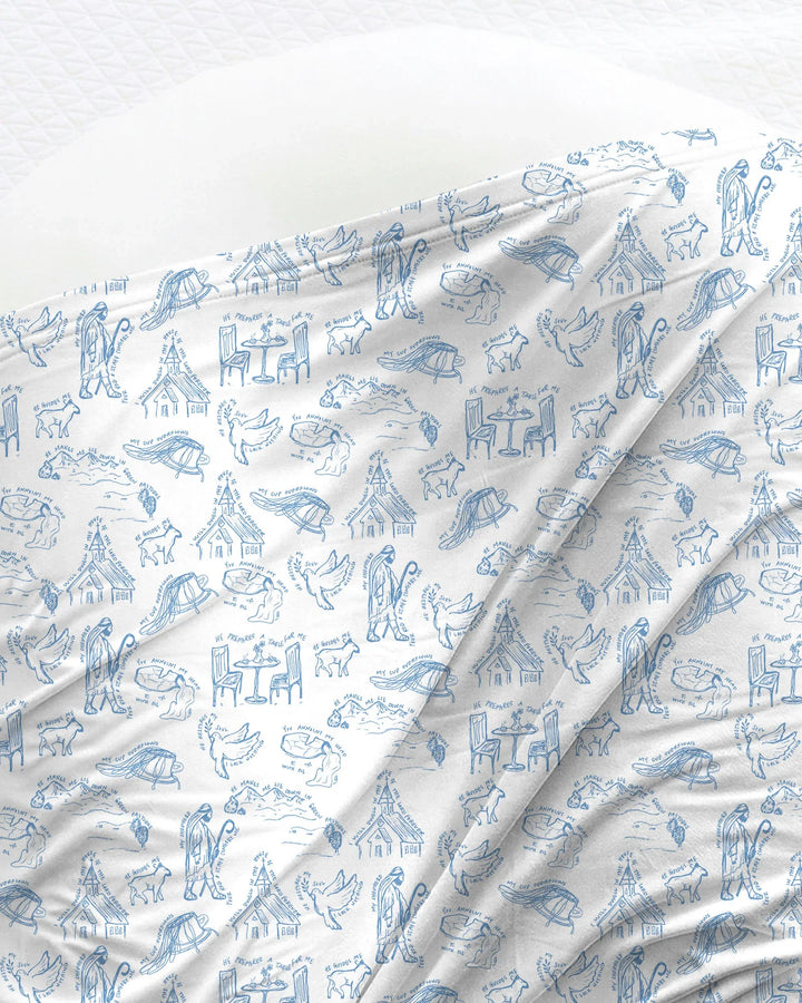 Psalm 23 Sketch Swaddle blanket