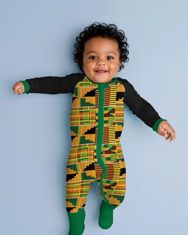 Kente Vibes Family Matching Bamboo Convertible Zippy