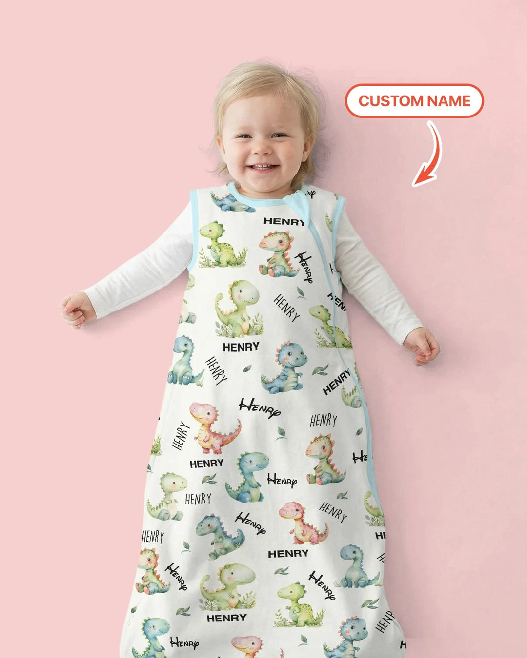 Dinosaur Custom Name Sleep Bag