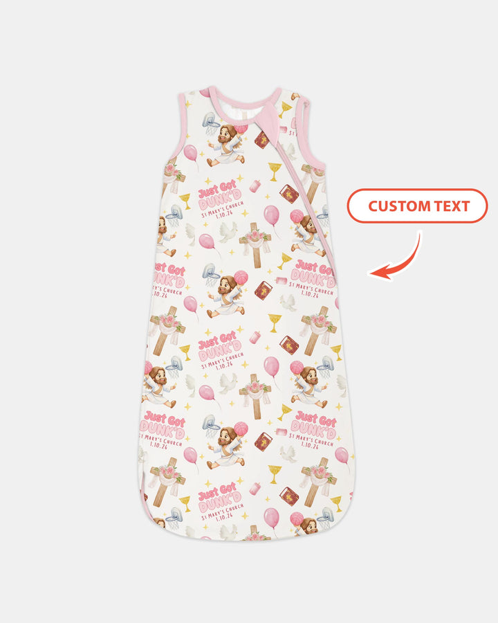 Custom Name Baptism Just Got Dunk'd Sleep Bag