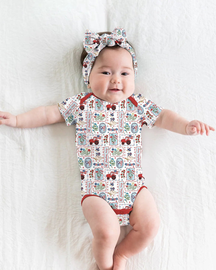 Patriotic USA Silly Goose Family Matching Bamboo Bodysuit