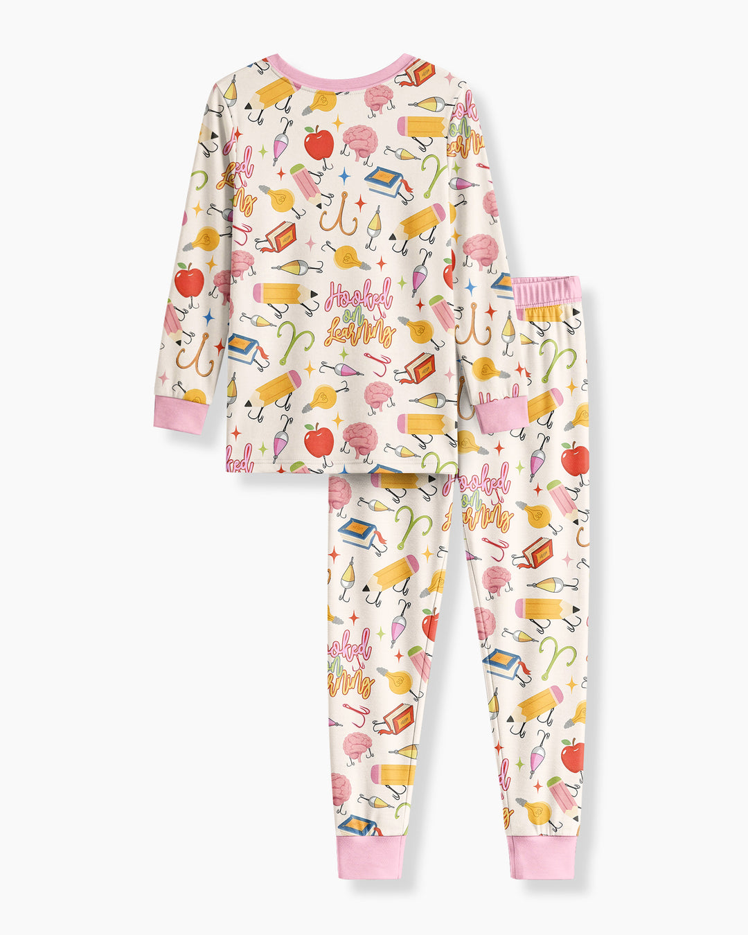 Hooked on Learning Bamboo Two Piece Long Sleeve Pajama Set
