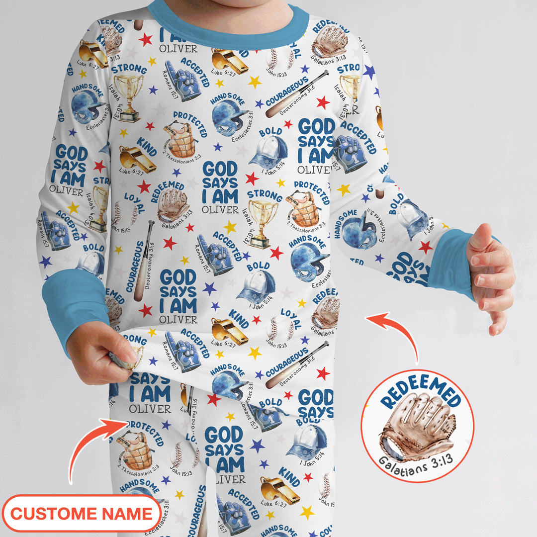 Zweiteiliges Langarm-Pyjama-Set mit Sommerfrüchten