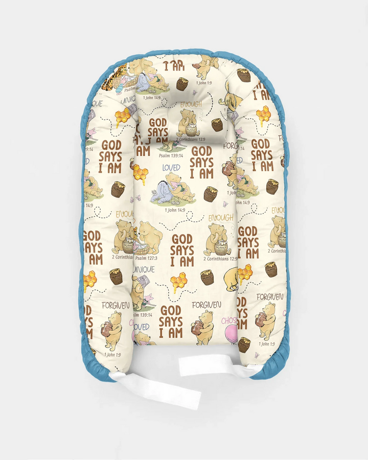 God Says I Am – Little Blessings Bamboo Baby Nest Bed