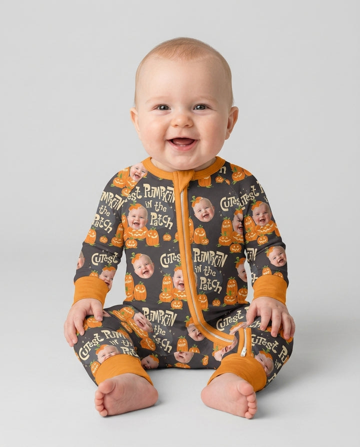 Gerippte Babykleidung mit individuellem Foto - Weich &amp; Skizzenhaft