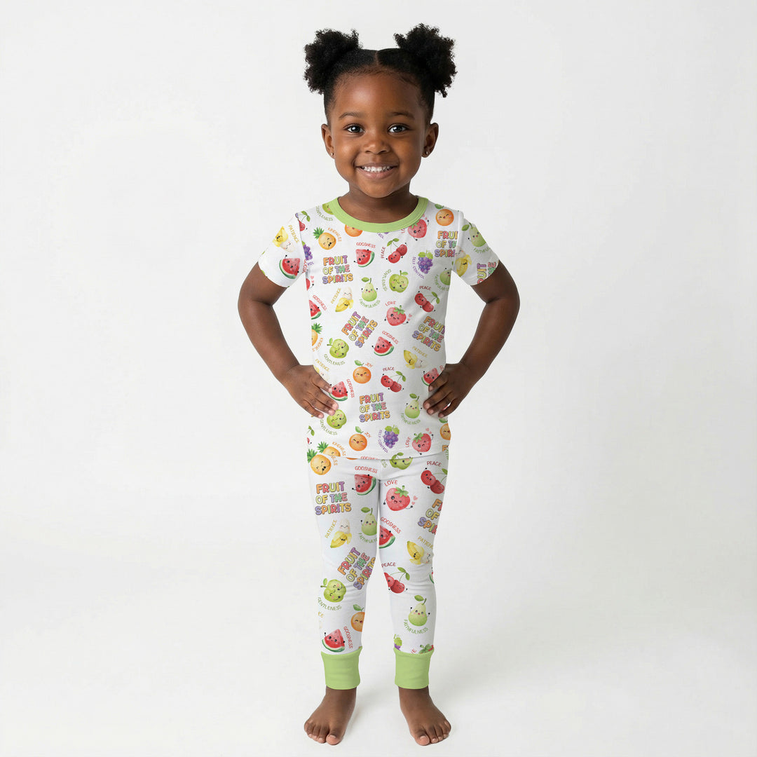Fruit of the Spirit Two Piece Short Sleeve Pajama Set