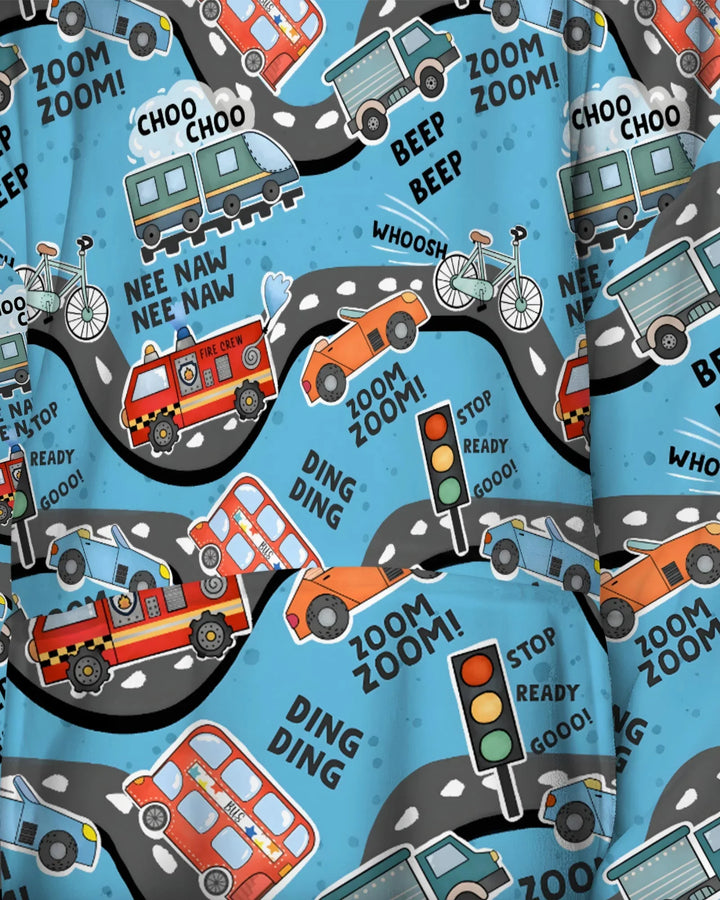 Zoom Zoom Beep Beep Bamboo Blanket Hoodie