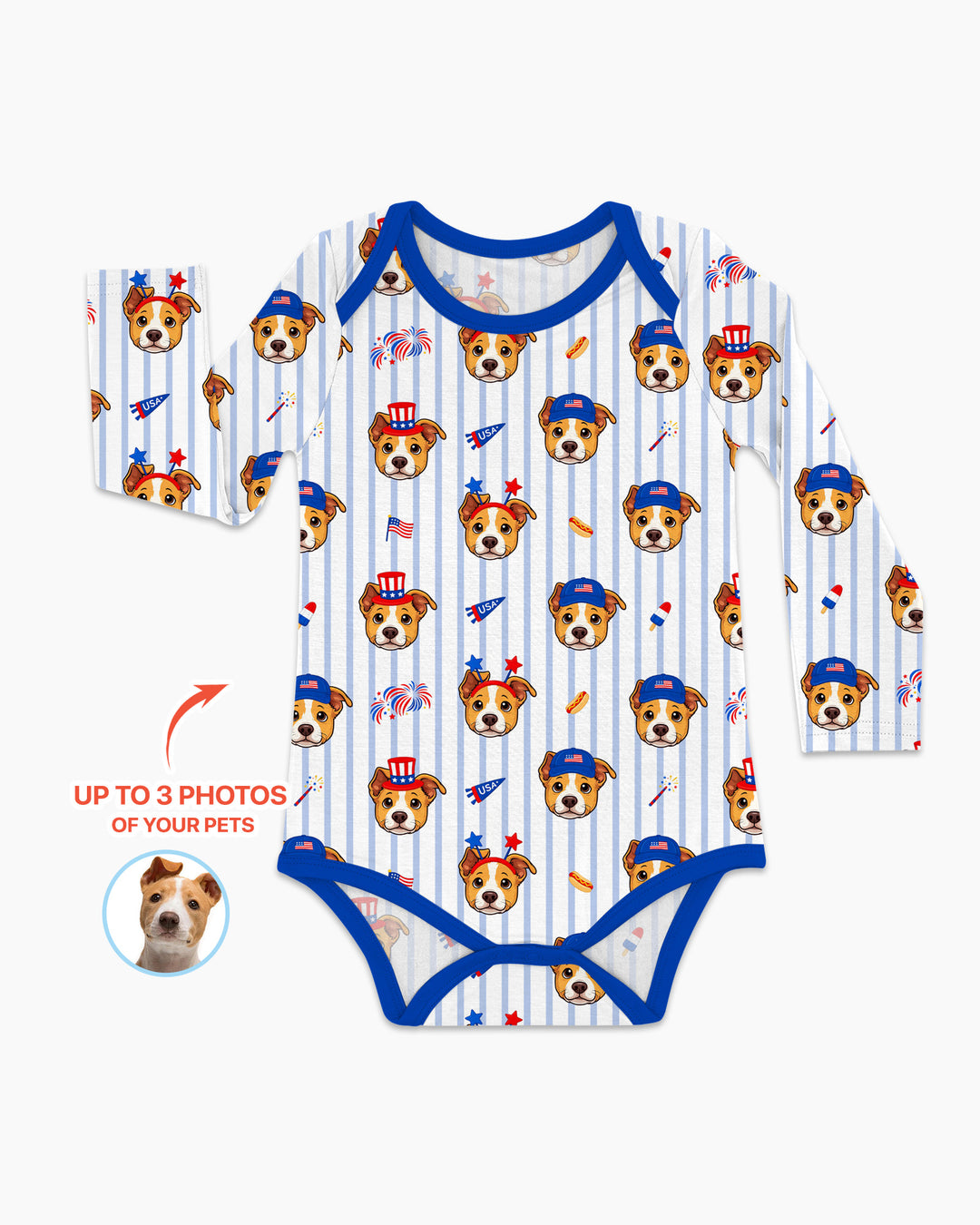 Gerippte Babykleidung mit individuellem Foto - Weich &amp; Skizzenhaft