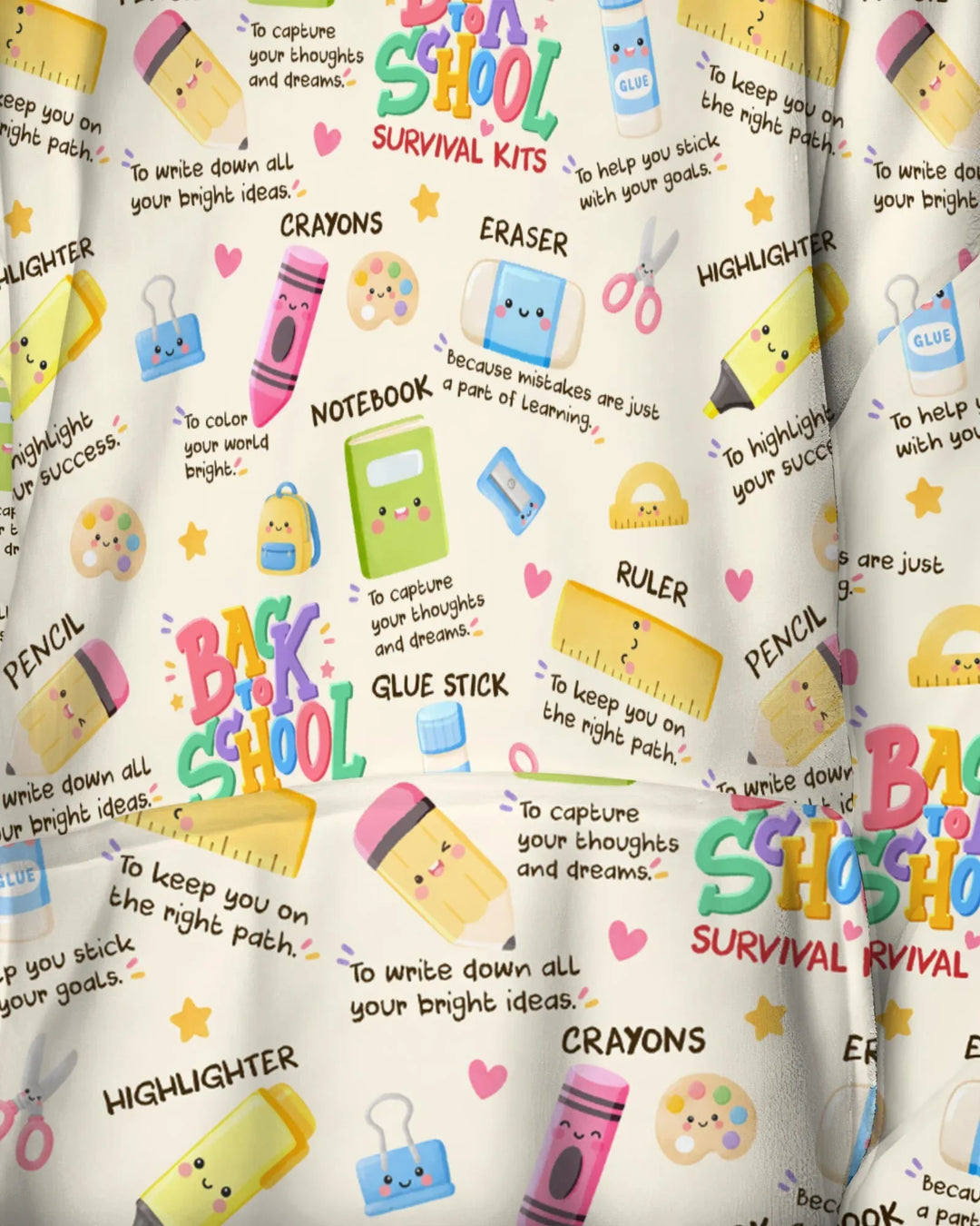 Back To School Survival Kit Bamboo Blanket Hoodie