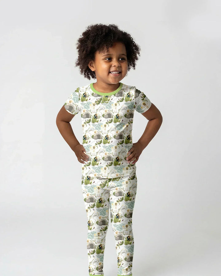 Mateo 28:1–8 Él ha resucitado Conjunto de pijama de dos piezas de bambú de manga corta