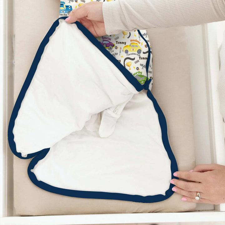 Racing Fun God Says I Am Custom Name Sleep Bag