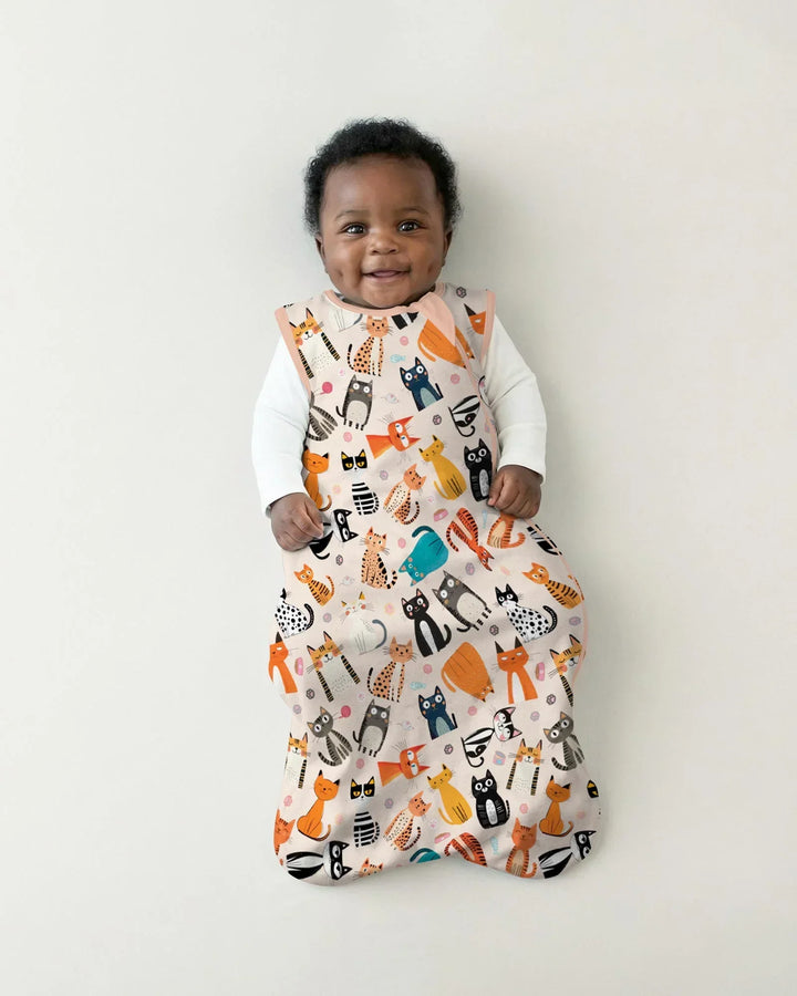 Goofy Mischief Cat Family Matching Bamboo Sleep Bag