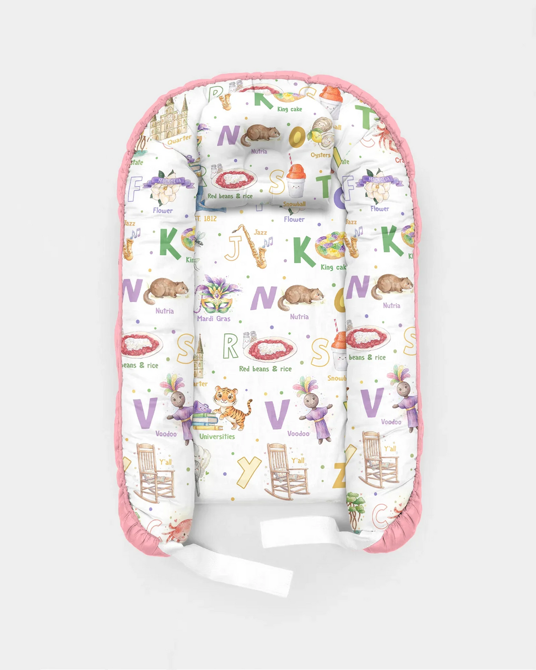 Alphabet of Lousiana Bambus Baby-Nestchen-Bett