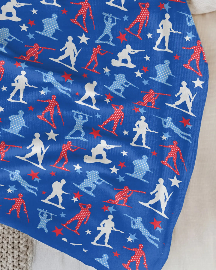 Army Toys 4th of July Bamboo Blanket