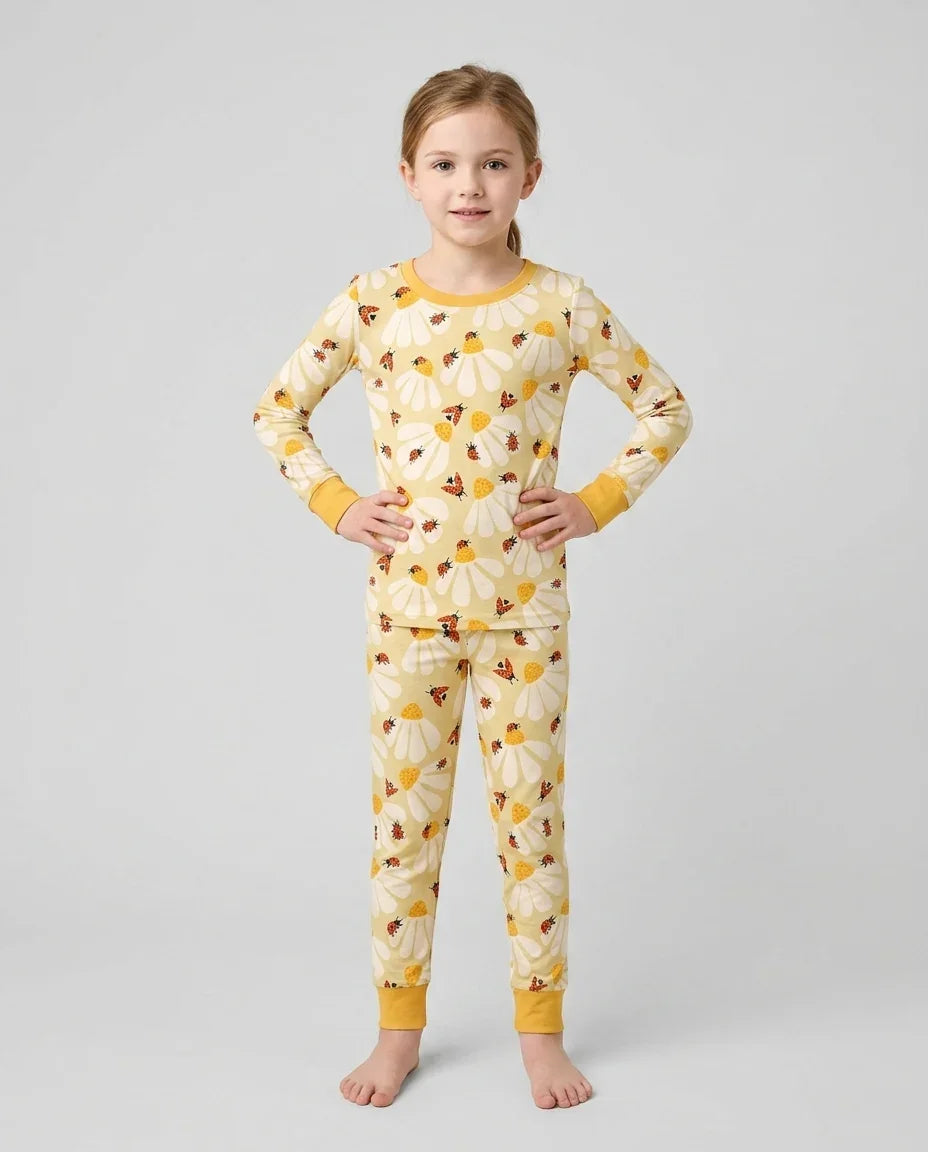Lucky Little Bug Bamboo Two Piece Long Sleeve Pajama Set