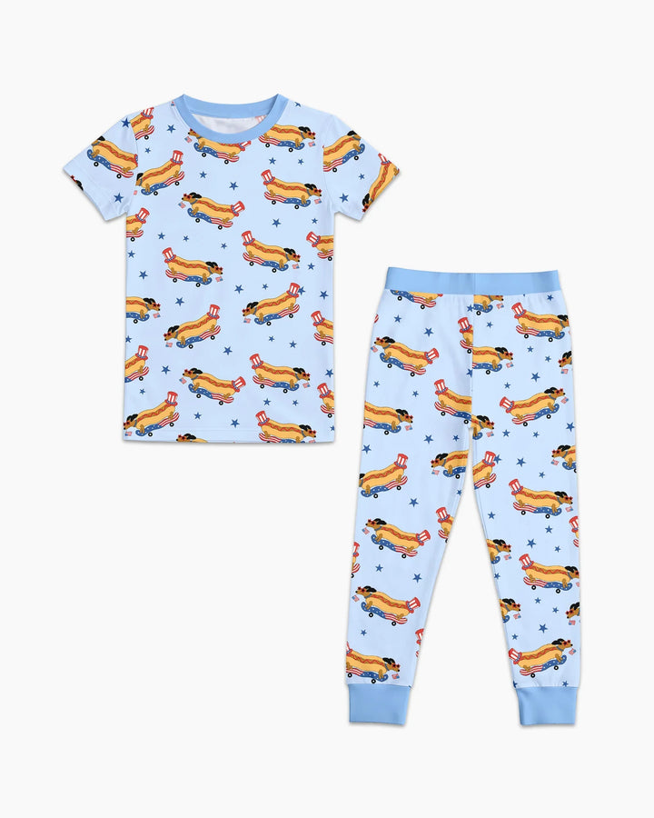 American Hot Dog Bamboo Two Piece Short Sleeve Pajama Set