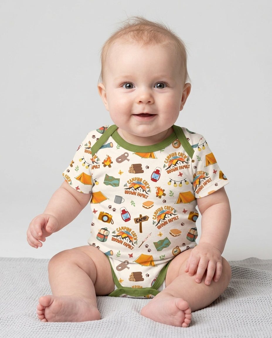 Gerippte Babykleidung mit individuellem Foto - Weich &amp; Skizzenhaft