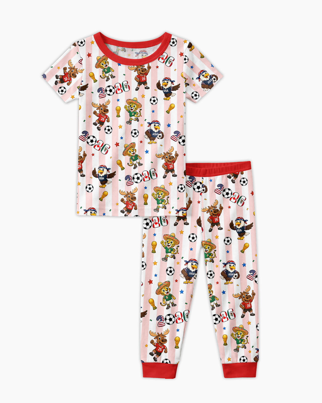 Zweiteiliges, kurzärmliges Pyjama-Set mit Marienkäfern
