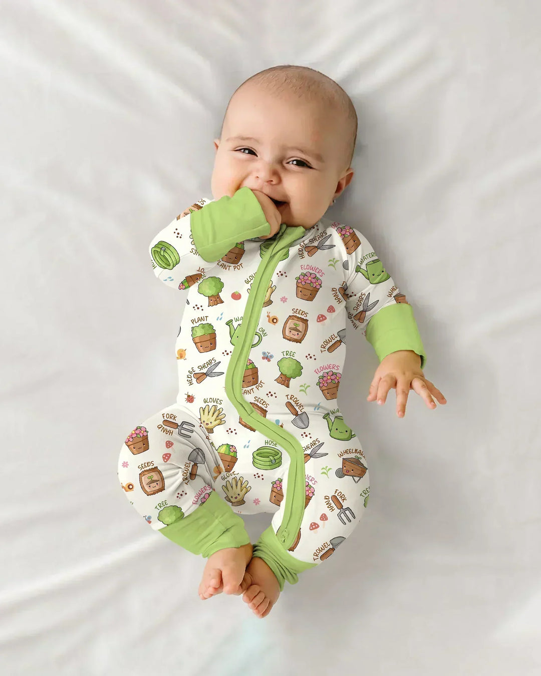 Gerippte Babykleidung mit individuellem Foto - Weich &amp; Skizzenhaft