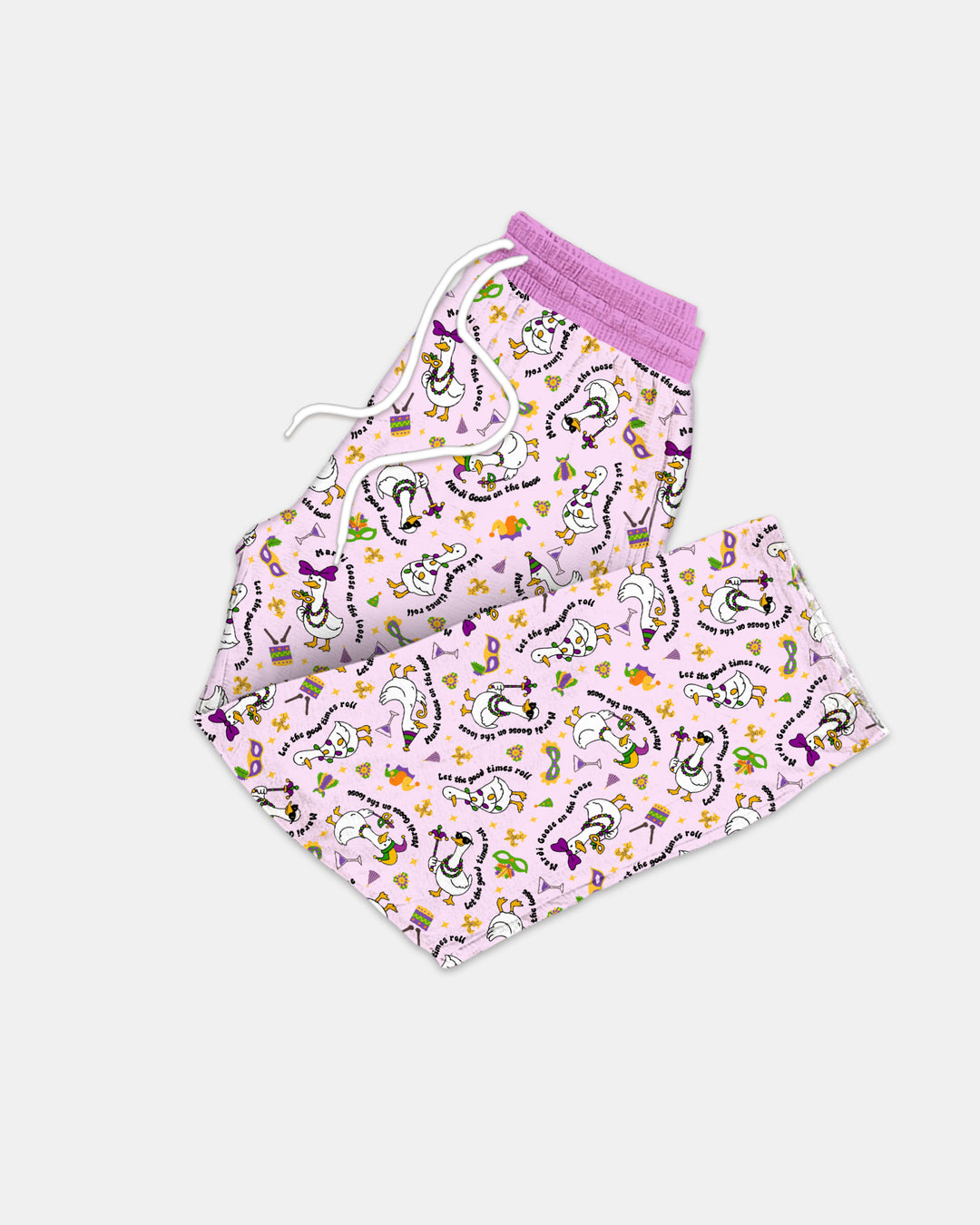 Mardi Gras Silly Goose Men's Pajama Set