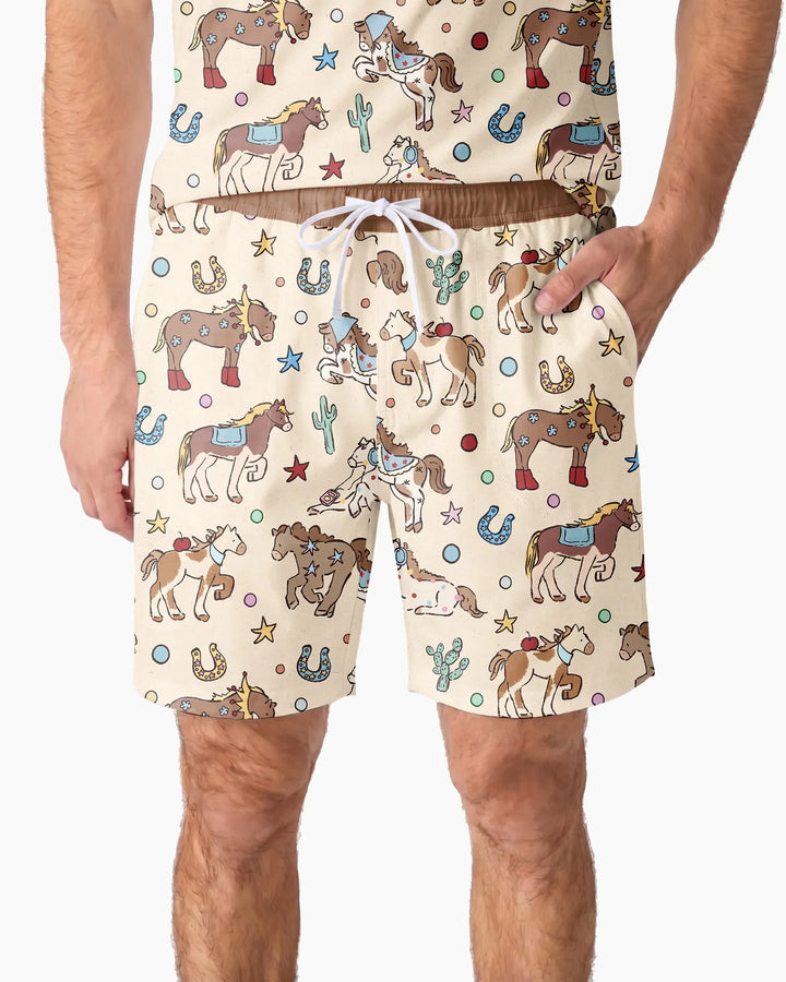 Lil' Buckaroo Bamboo Men Short Sleeve Short Pajama Set