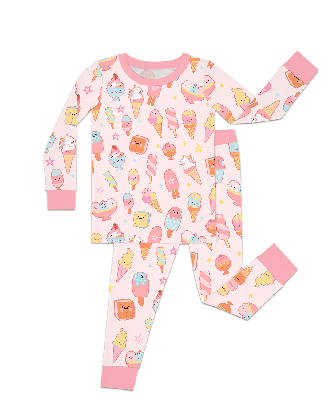 American Ice cream Two Piece Long Sleeve Pajama Set