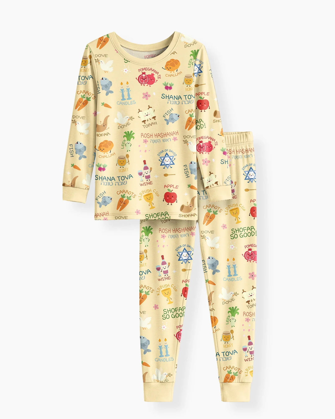 Zweiteiliges Langarm-Pyjama-Set mit Sommerfrüchten