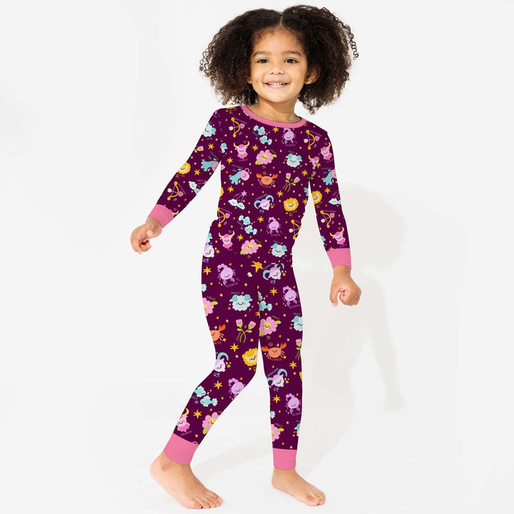 Zodiac Signs Two Piece Long Sleeve Pajama Set