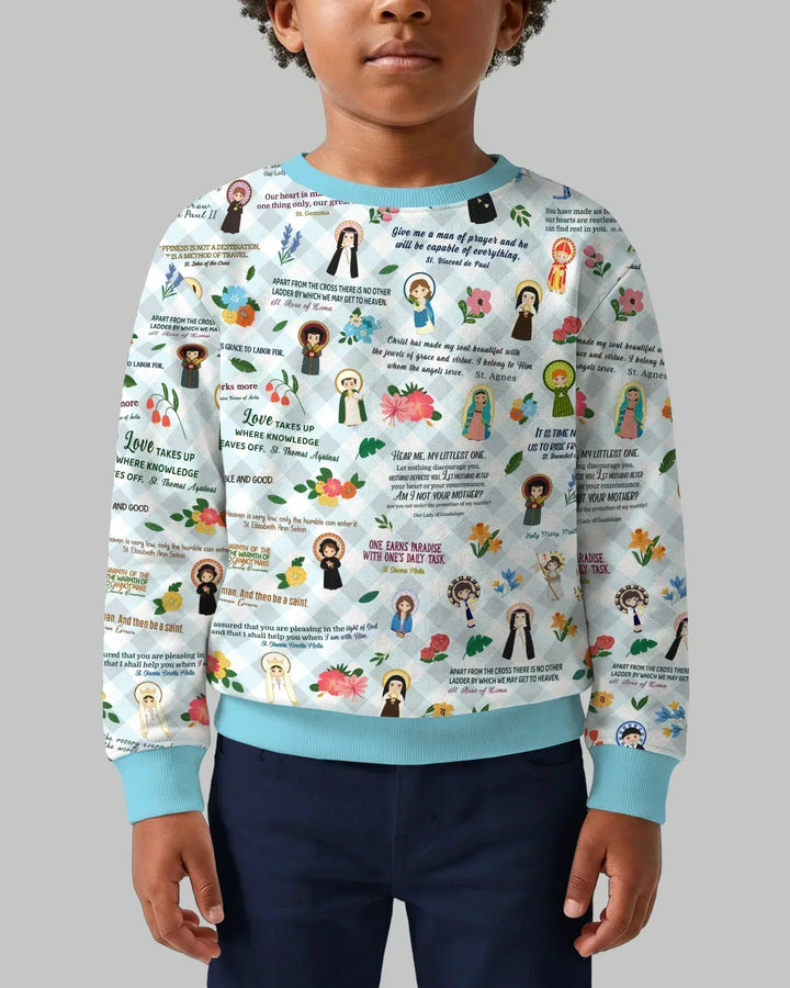 Catholic Saint Quotes Bamboo Crewneck Sweatshirt
