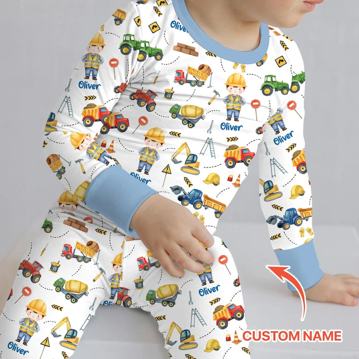 Custom Character Little Digger Adventures Two Piece Long Sleeve Pajama Set