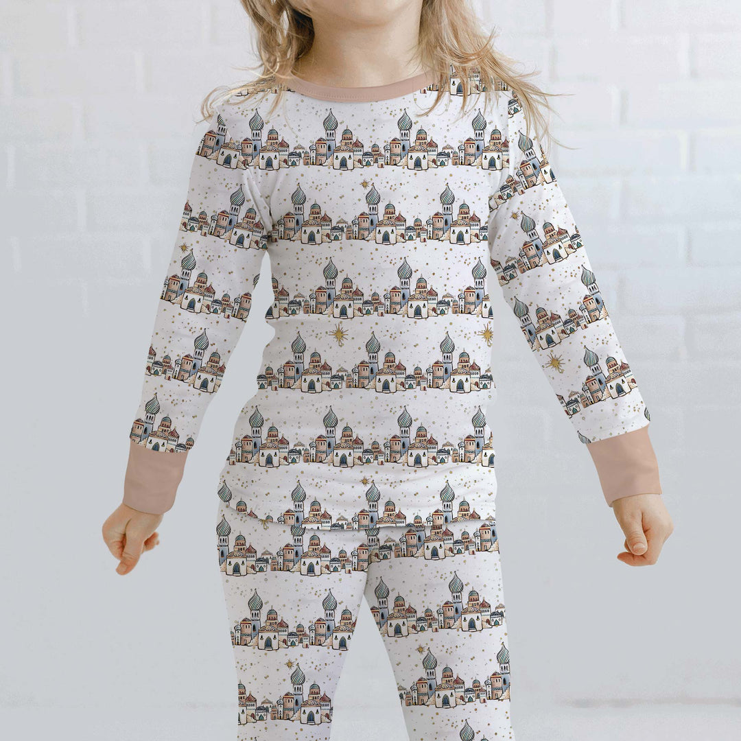 O Little Town of Bethlehem Two Piece Long Sleeve Pajama Set