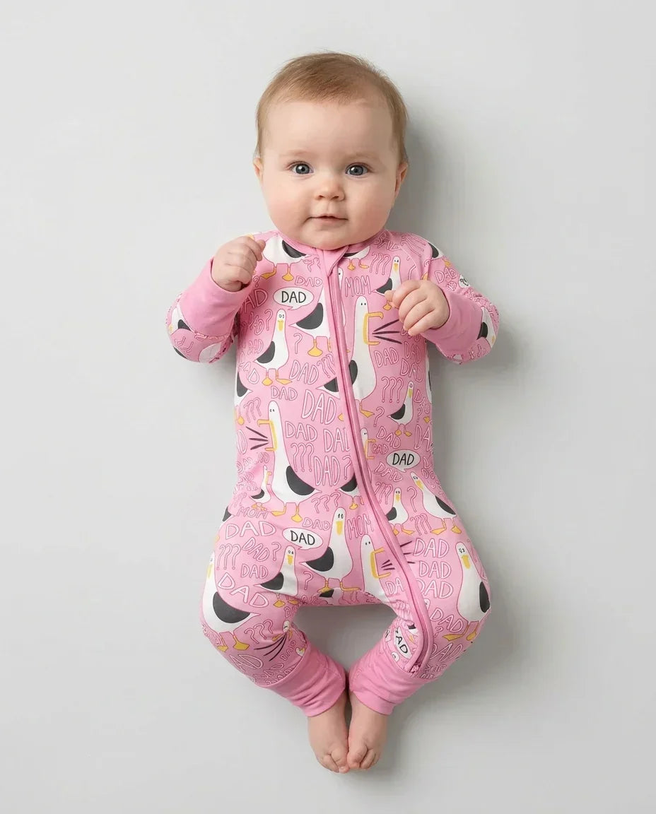 Funny Seagull DAD Bamboo Convertible Zippy