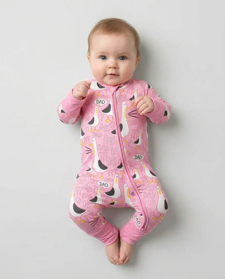 Funny Seagull DAD Bamboo Convertible Zippy