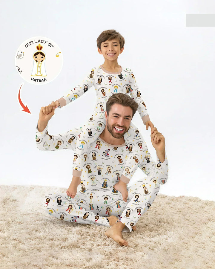 Pray For Us Family Matching Men's Pajama Set