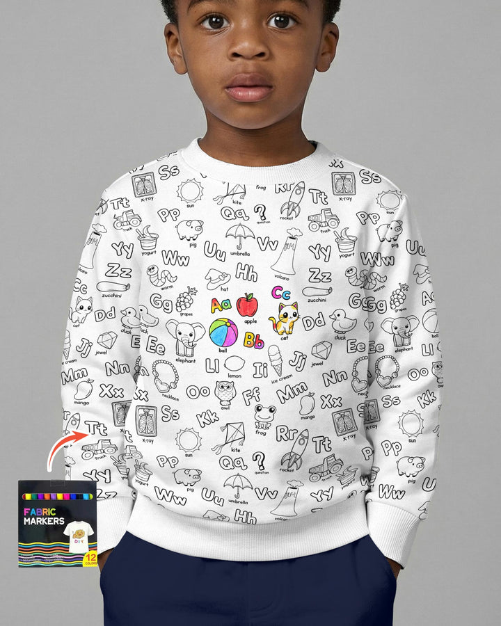 All Colorable Alphabet Crewneck Sweatshirt