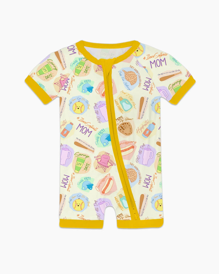 SoftBall Mom Saves The Days Bamboo Shorty Zippy