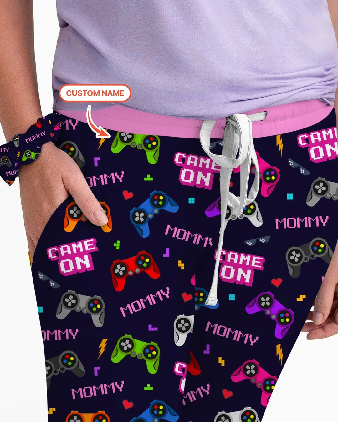 Custom Name Game On Family Matching Bamboo Women Pajama Set